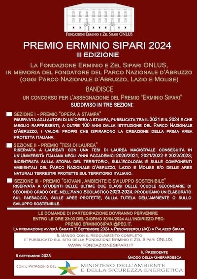 Bando di concorso - Premio "ERMINIO SIPARI" II Edizione