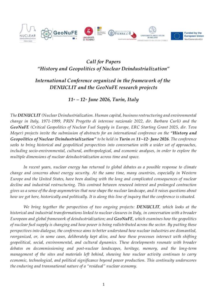 history and geopolitics of nuclear deindustrialization