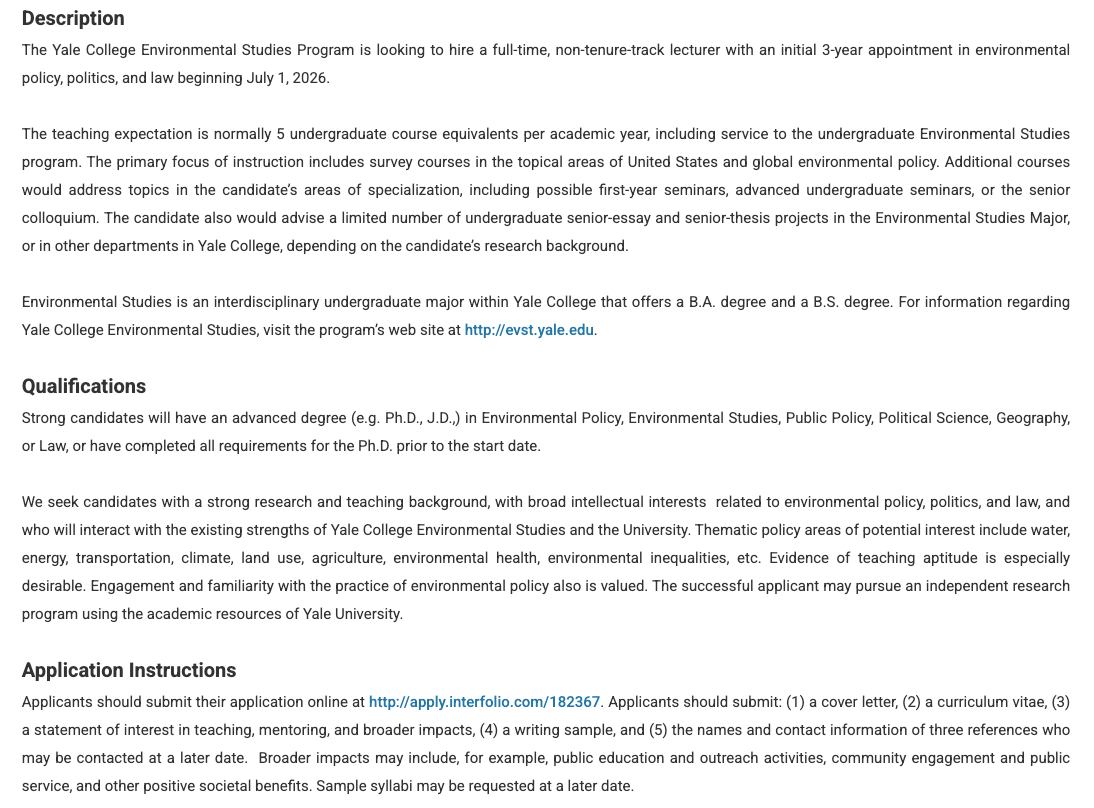 job opportunity lecturer