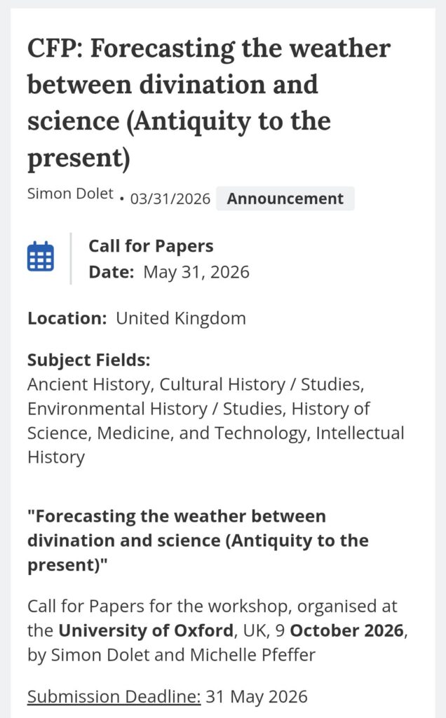 forecasting weather
