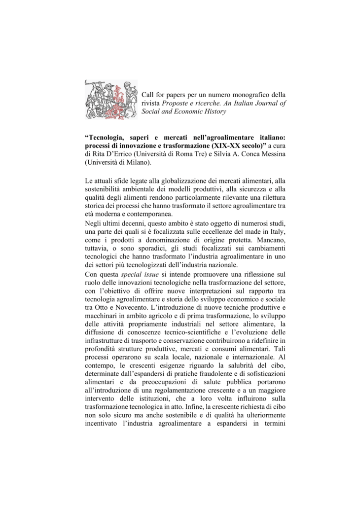 proposte e ricerche