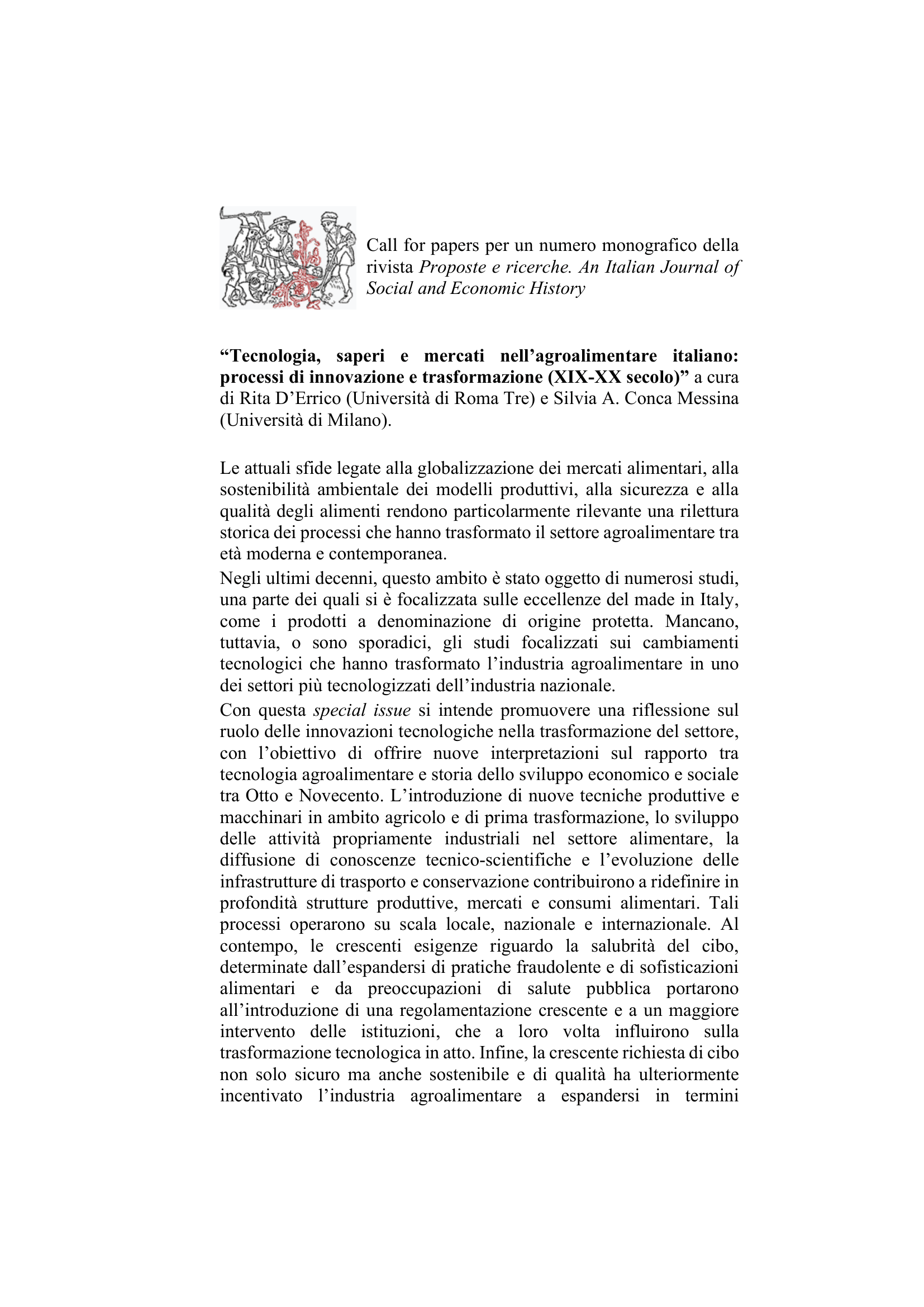 proposte e ricerche