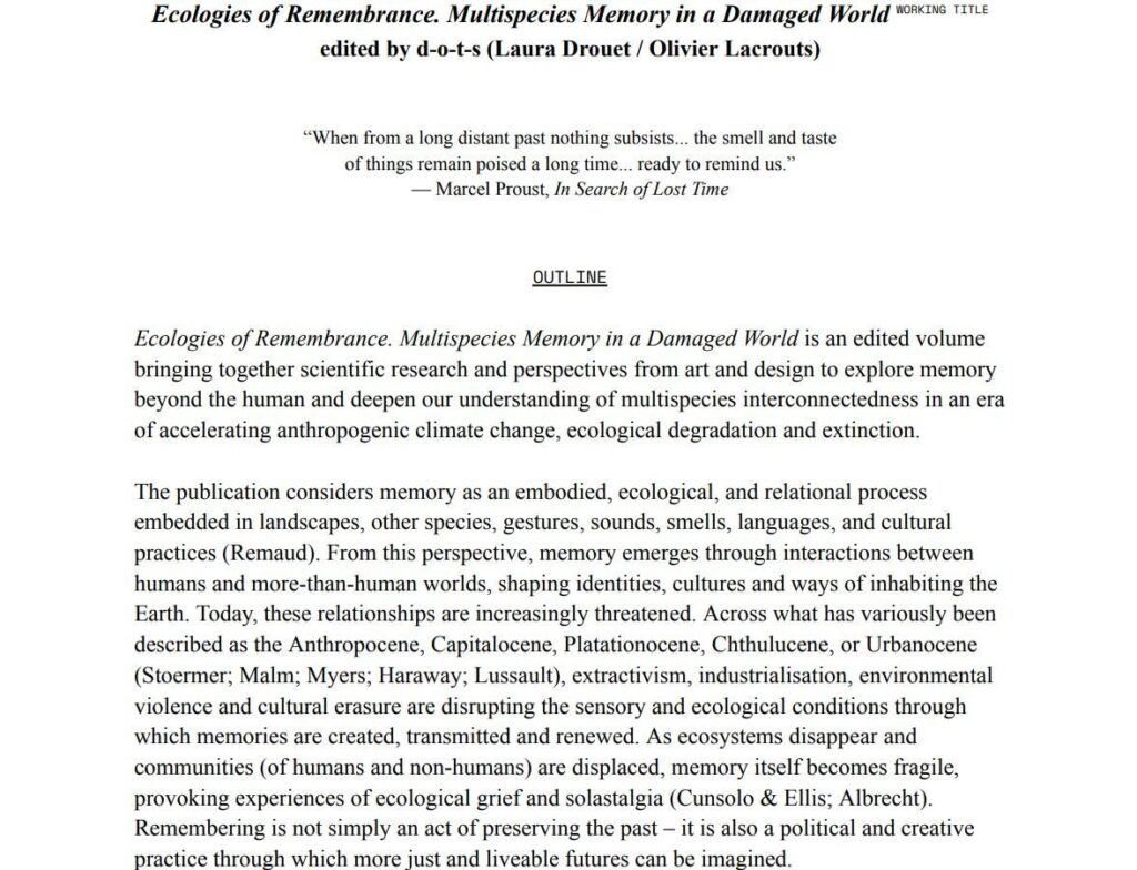 ecologies of remembrance